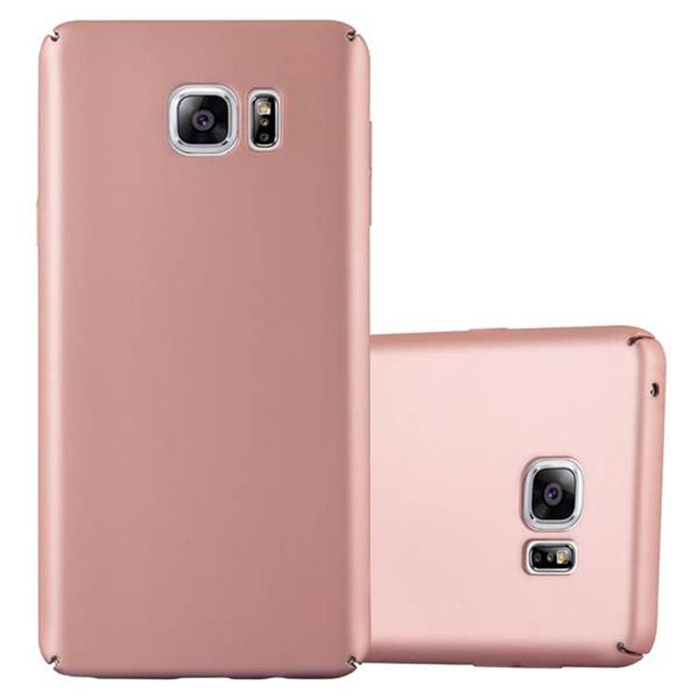 Cadorabo Hülle für Samsung Galaxy NOTE 5 Schutzhülle in Rosa Hard Case Handy Hülle Etui