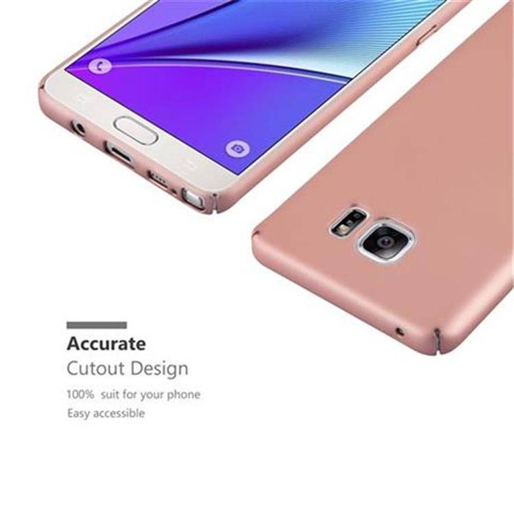 Cadorabo Hülle für Samsung Galaxy NOTE 5 Schutzhülle in Rosa Hard Case Handy Hülle Etui