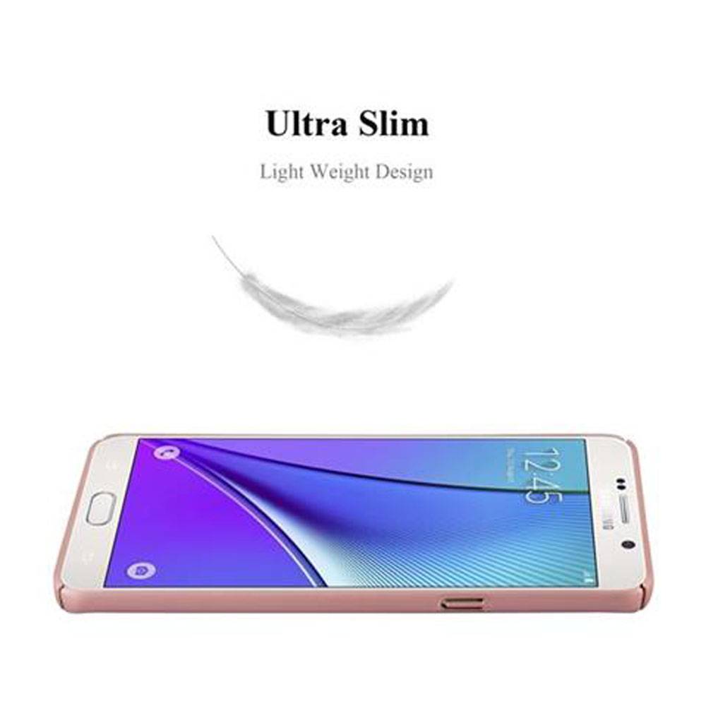 Cadorabo Hülle für Samsung Galaxy NOTE 5 Schutzhülle in Rosa Hard Case Handy Hülle Etui