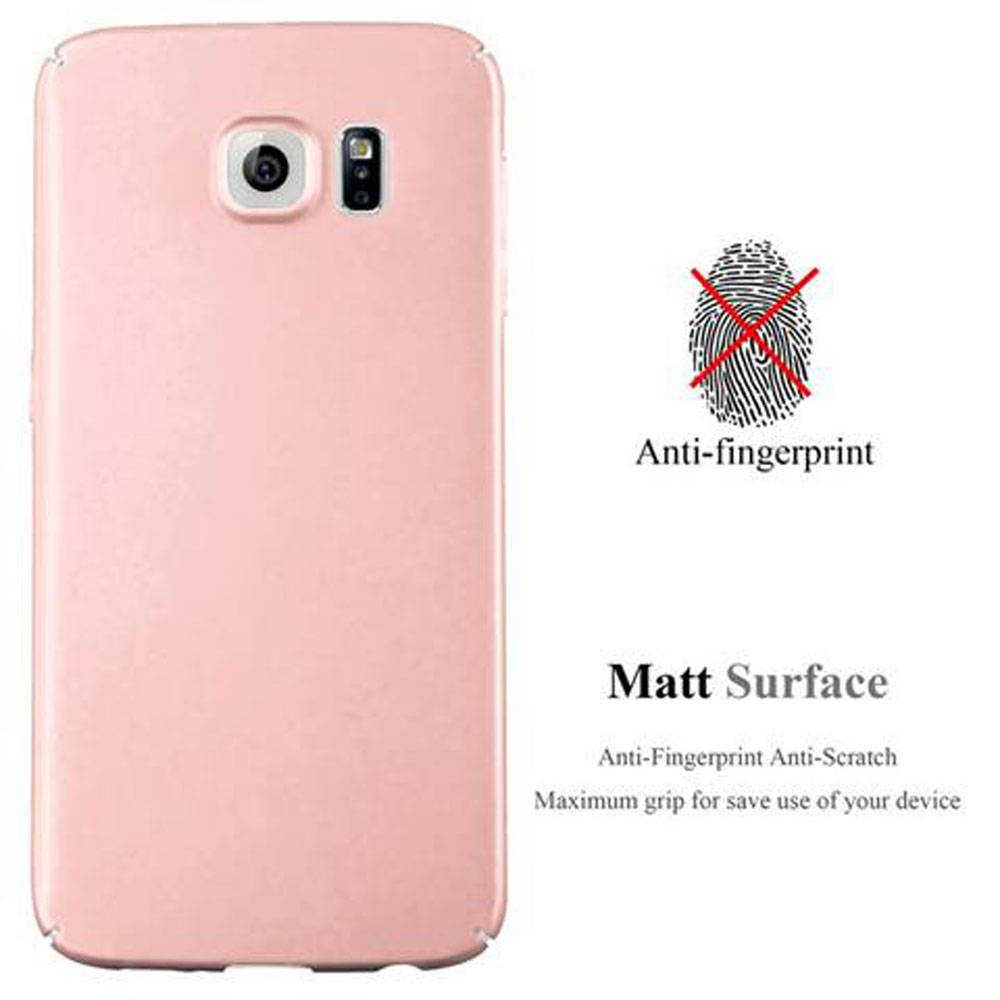 Cadorabo Hülle für Samsung Galaxy S6 Schutzhülle in Rosa Hard Case Handy Hülle Etui