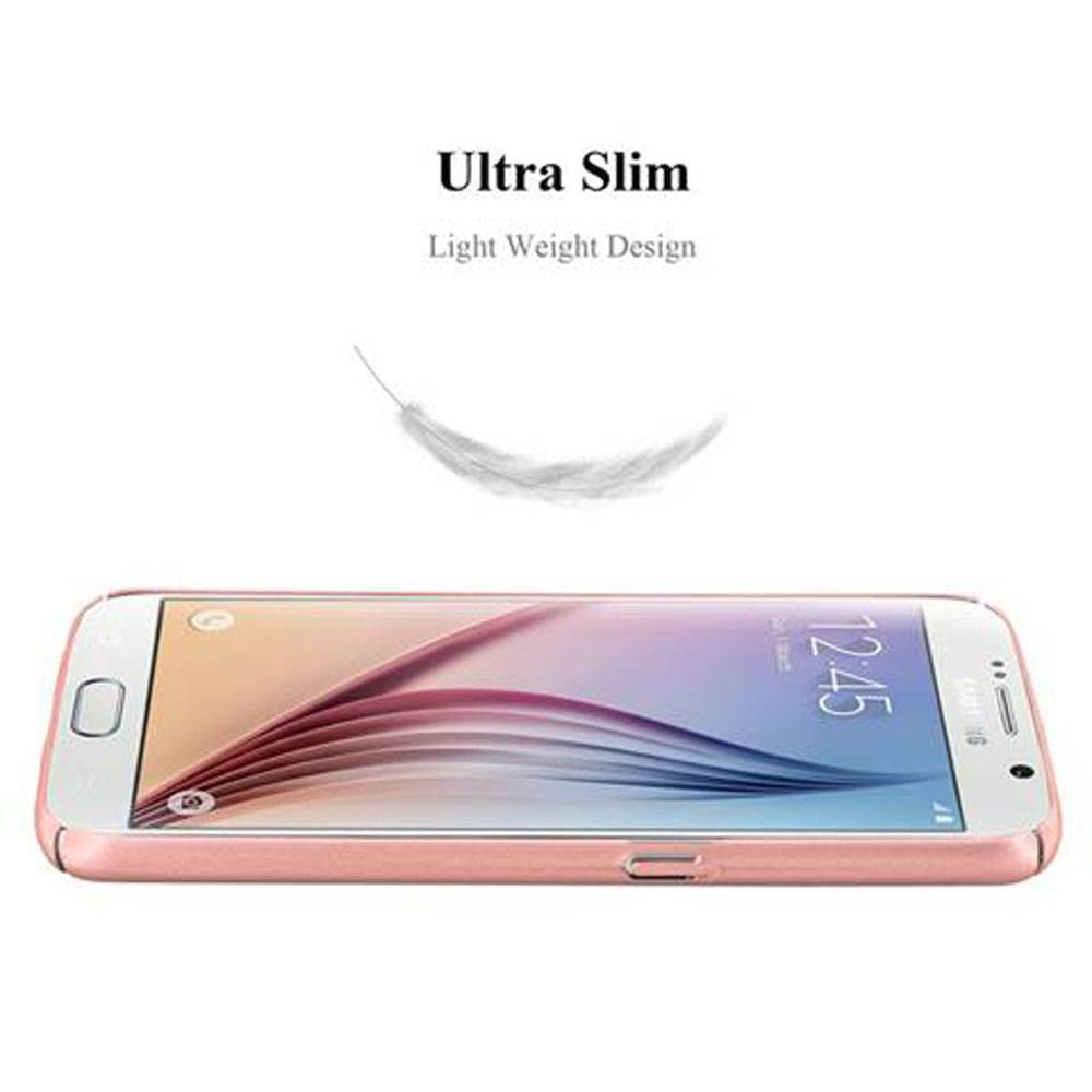 Cadorabo Hülle für Samsung Galaxy S6 Schutzhülle in Rosa Hard Case Handy Hülle Etui