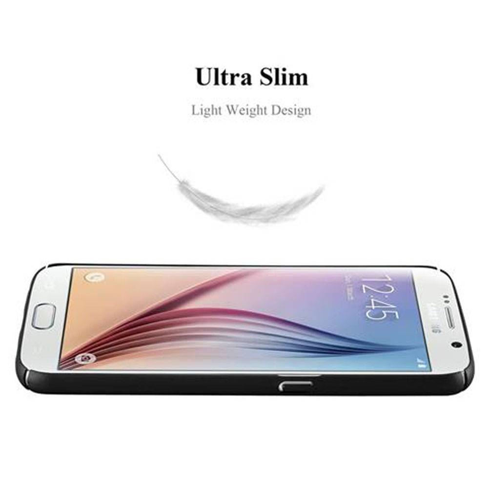 Cadorabo Hülle für Samsung Galaxy S6 Schutzhülle in Schwarz Hard Case Handy Hülle Etui