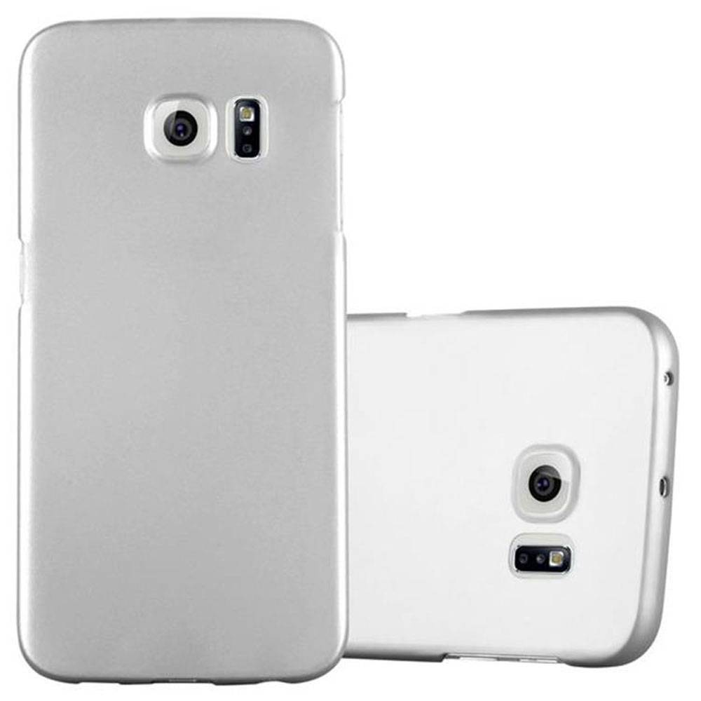 Cadorabo Hülle für Samsung Galaxy S6 EDGE Schutzhülle in Silber Hard Case Handy Hülle Etui