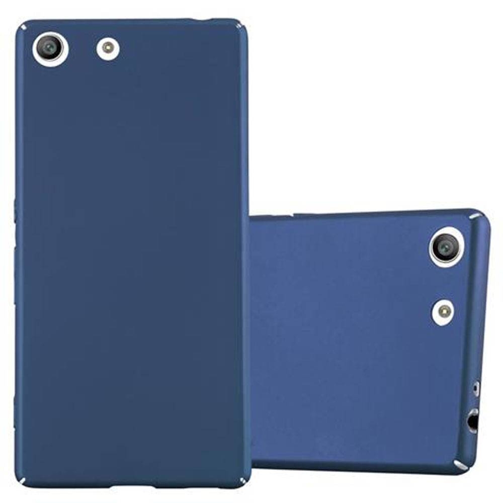 Cadorabo Hülle für Sony Xperia M5 Schutzhülle in Blau Hard Case Handy Hülle Etui
