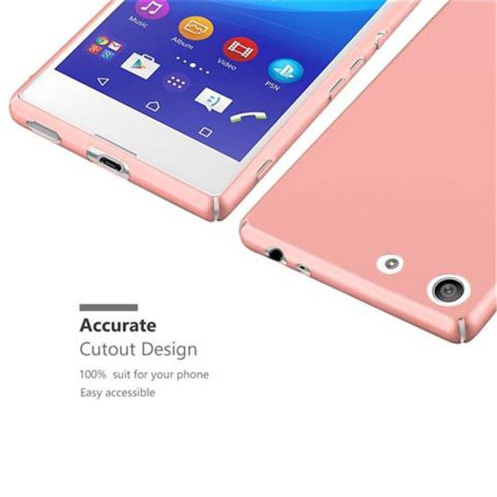 Cadorabo Hülle für Sony Xperia M5 Schutzhülle in Rosa Hard Case Handy Hülle Etui