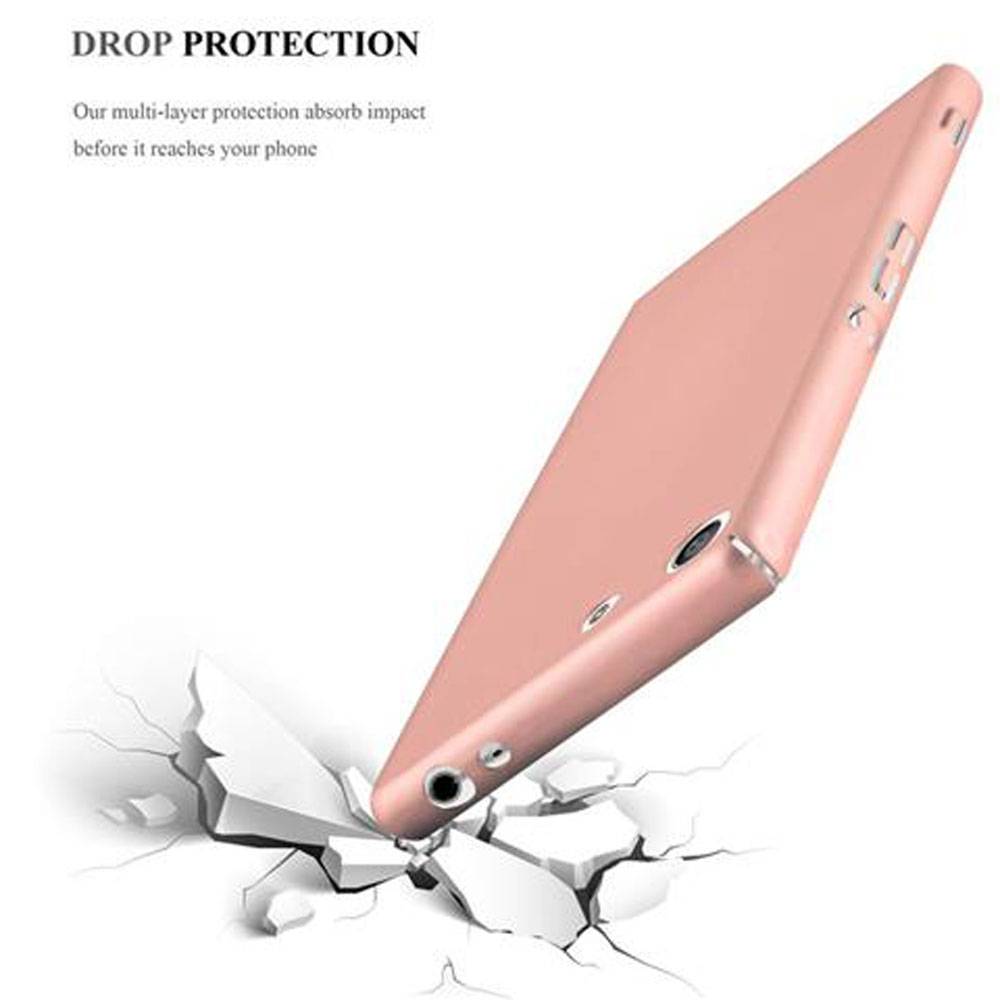 Cadorabo Hülle für Sony Xperia M5 Schutzhülle in Rosa Hard Case Handy Hülle Etui