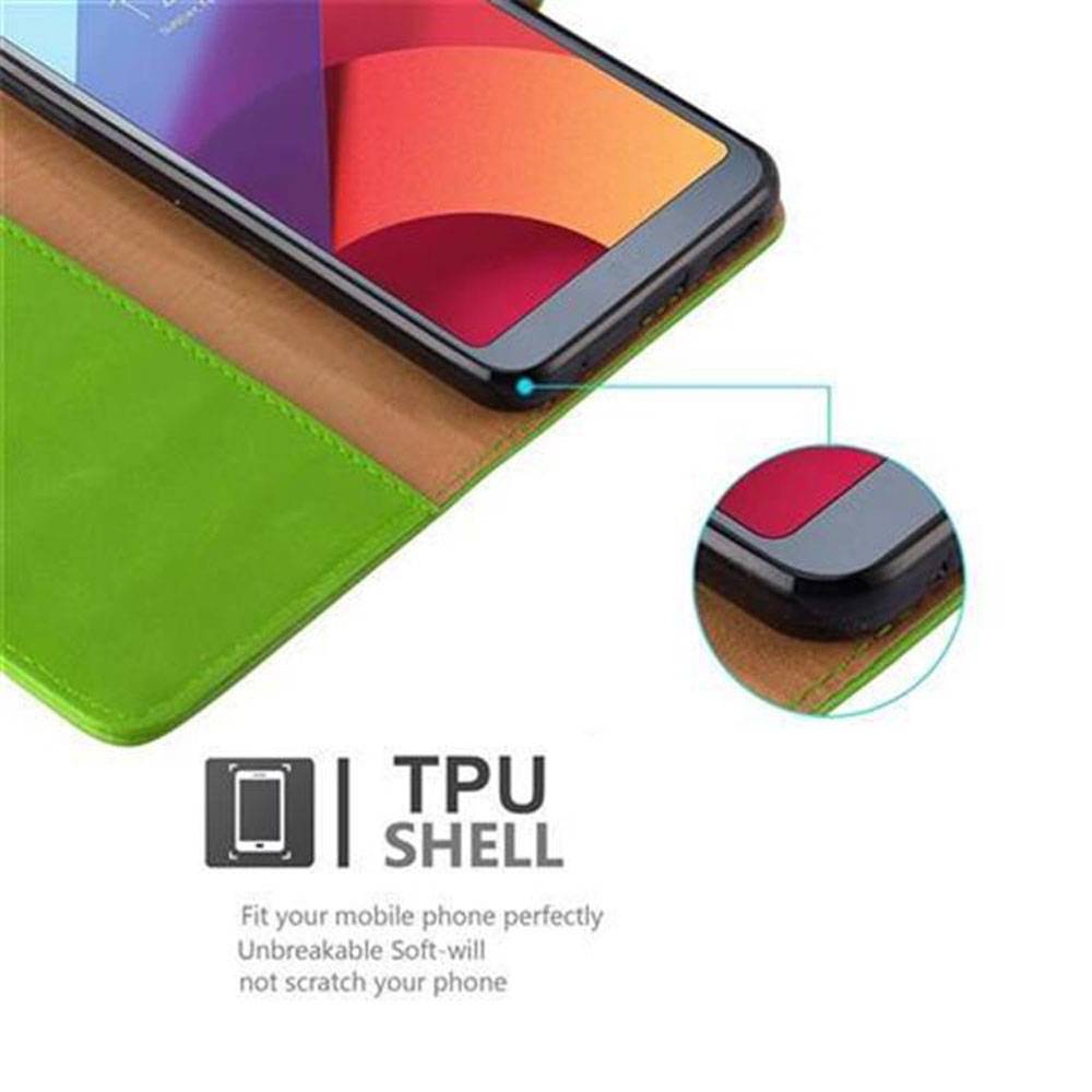 Cadorabo Hülle für LG G6 Schutzhülle in Grün Handyhülle Book Tasche Case Etui Luxury