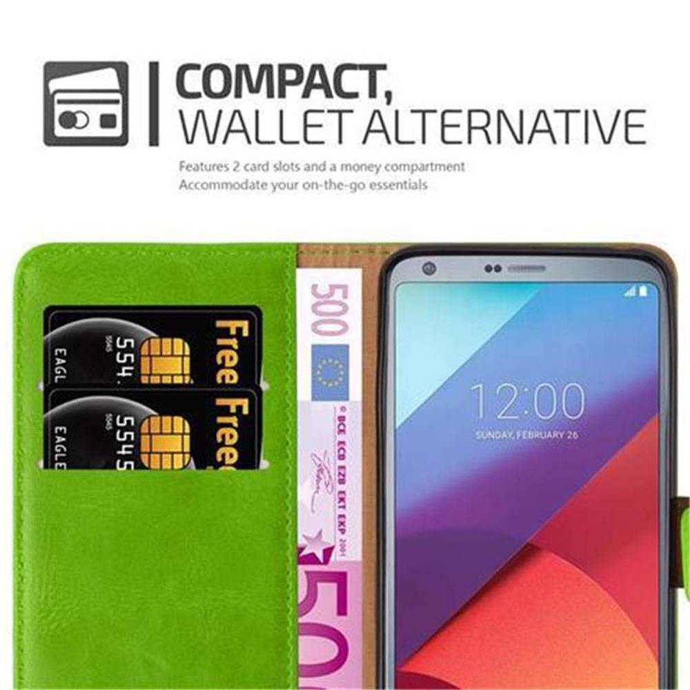 Cadorabo Hülle für LG G6 Schutzhülle in Grün Handyhülle Book Tasche Case Etui Luxury