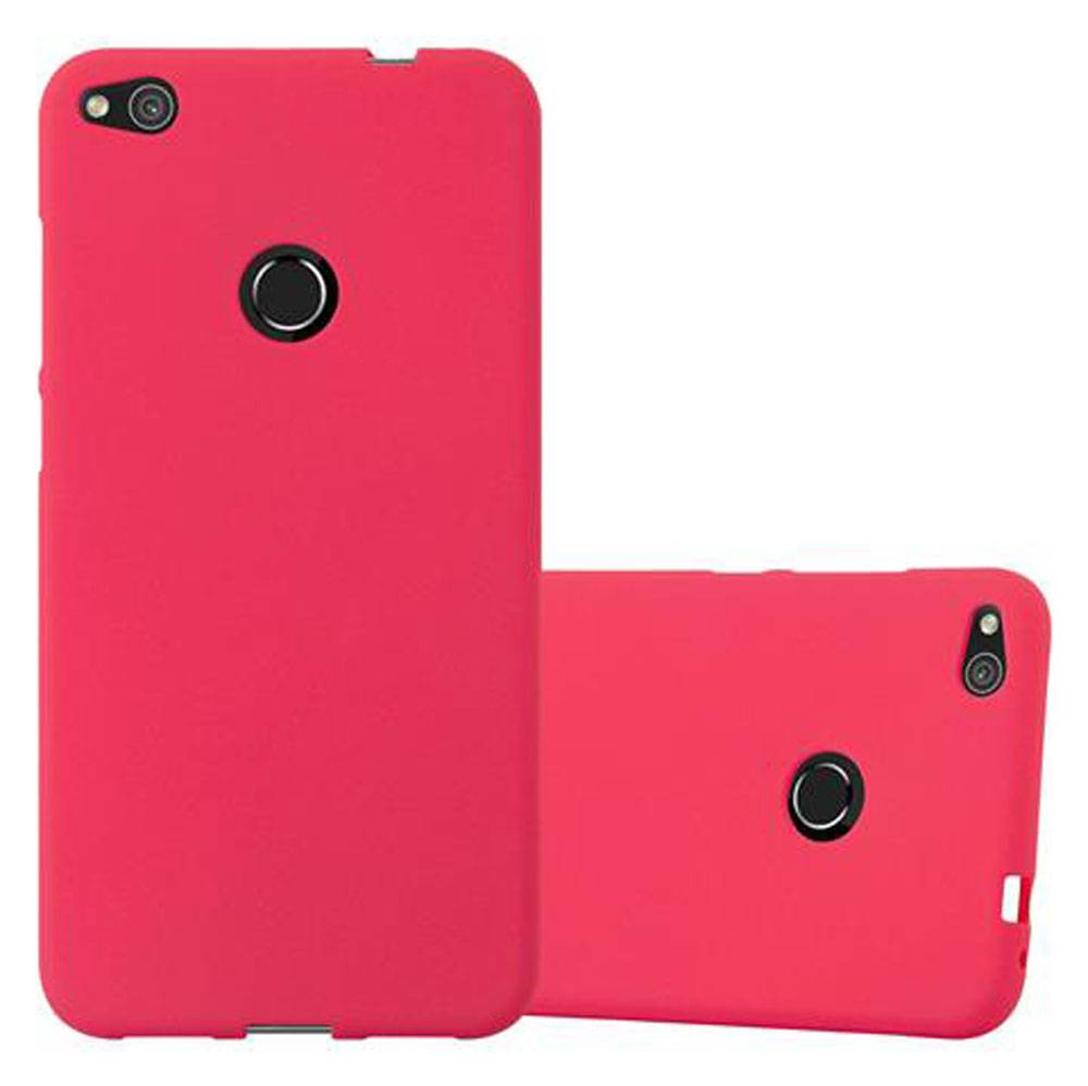 Cadorabo Schutzhülle für Huawei P8 LITE 2017 / P9 LITE 2017 Hülle in Rot Handyhülle TPU Etui Cover Case