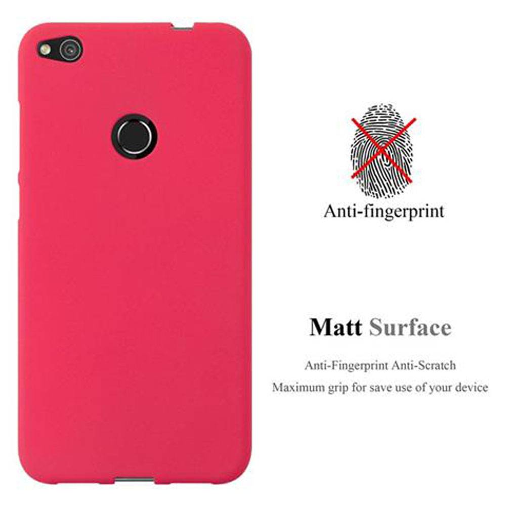 Cadorabo Schutzhülle für Huawei P8 LITE 2017 / P9 LITE 2017 Hülle in Rot Handyhülle TPU Etui Cover Case