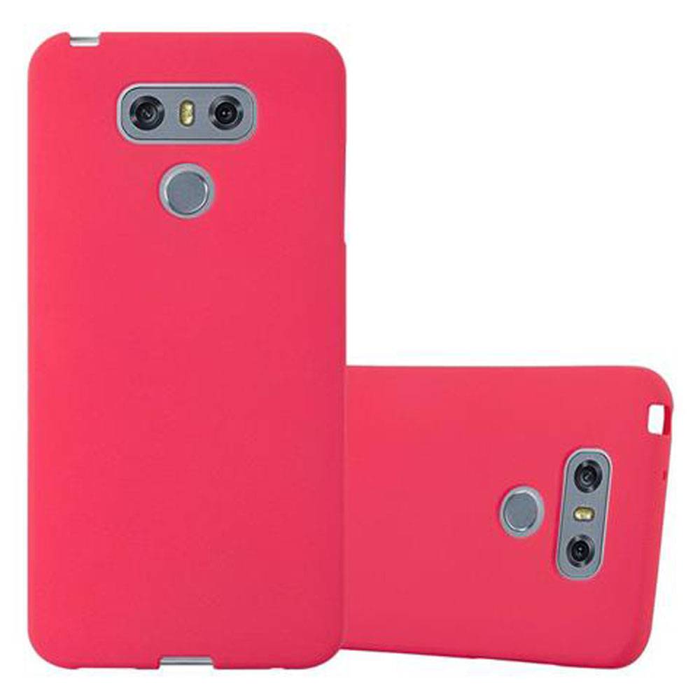 Cadorabo Schutzhülle für LG G6 Hülle in Rot Handyhülle TPU Etui Cover Case