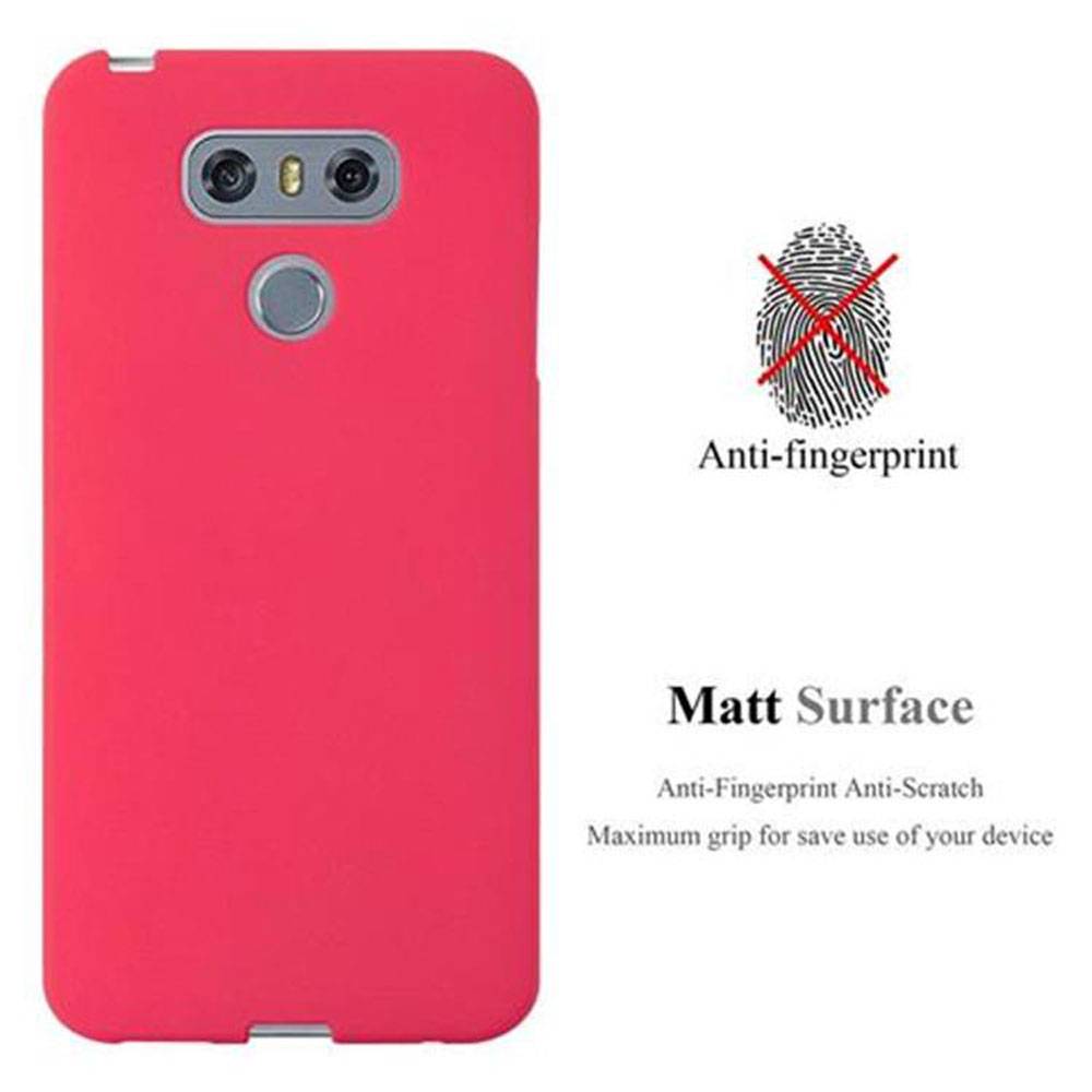Cadorabo Schutzhülle für LG G6 Hülle in Rot Handyhülle TPU Etui Cover Case
