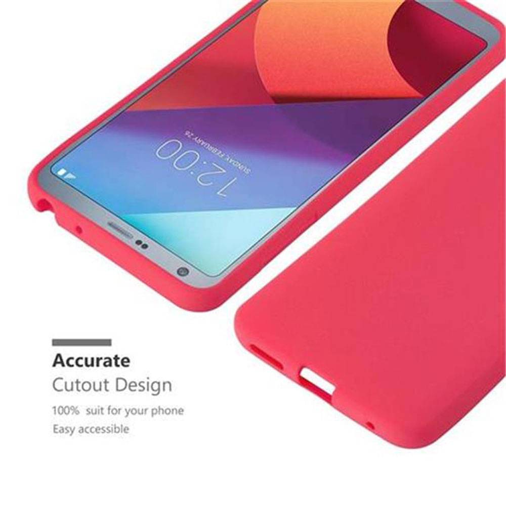 Cadorabo Schutzhülle für LG G6 Hülle in Rot Handyhülle TPU Etui Cover Case