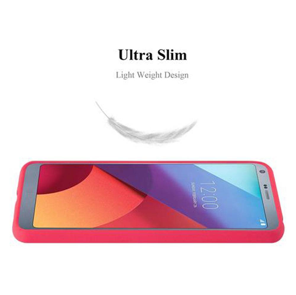 Cadorabo Schutzhülle für LG G6 Hülle in Rot Handyhülle TPU Etui Cover Case