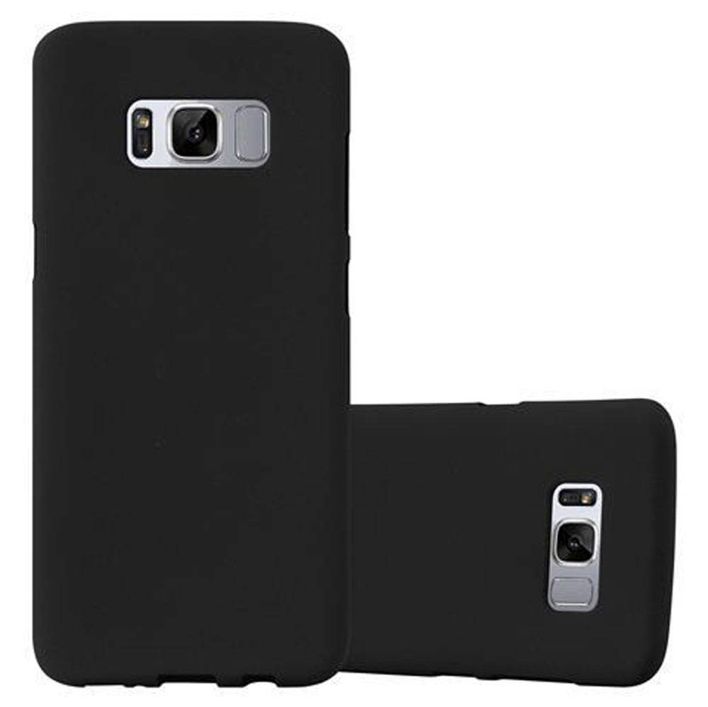 Cadorabo Schutzhülle für Samsung Galaxy S8 Hülle in Schwarz Handyhülle TPU Etui Cover Case
