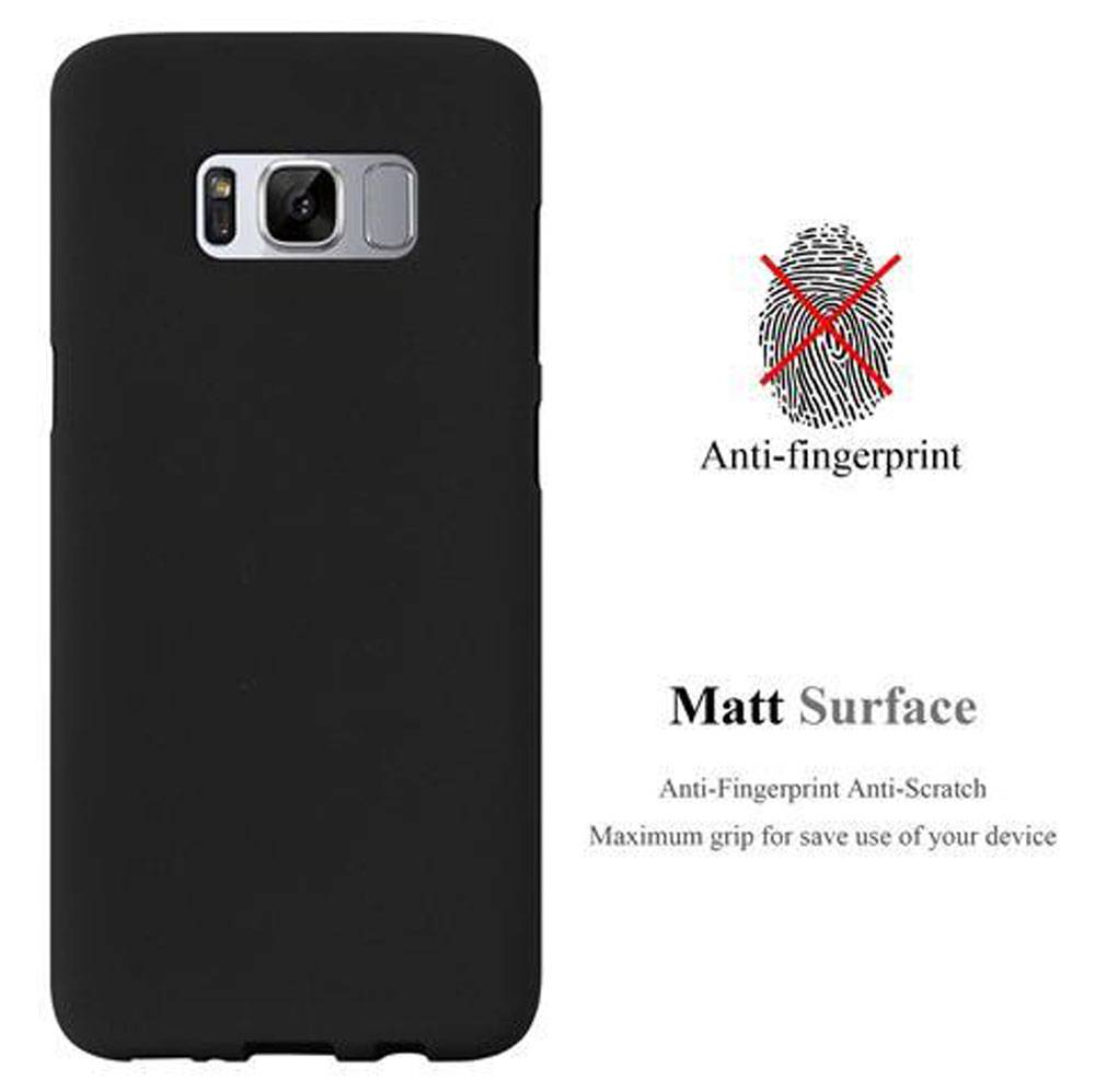 Cadorabo Schutzhülle für Samsung Galaxy S8 Hülle in Schwarz Handyhülle TPU Etui Cover Case