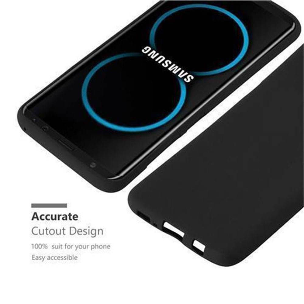 Cadorabo Schutzhülle für Samsung Galaxy S8 Hülle in Schwarz Handyhülle TPU Etui Cover Case