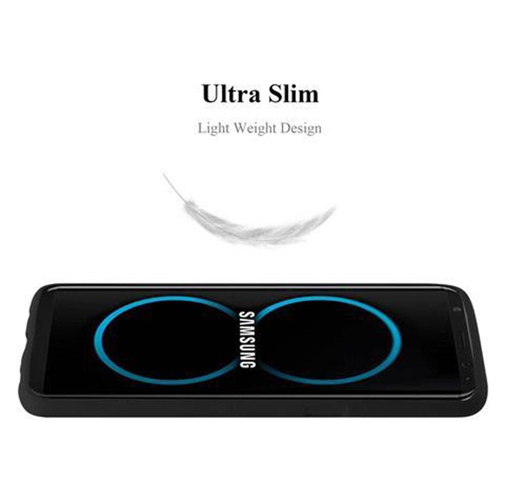 Cadorabo Schutzhülle für Samsung Galaxy S8 Hülle in Schwarz Handyhülle TPU Etui Cover Case