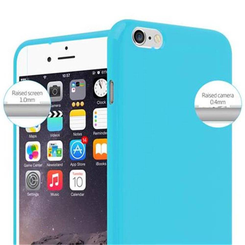 Cadorabo Schutzhülle für Apple iPhone 6 PLUS / 6S PLUS Hülle in Blau TPU Etui Hülle Case Cover
