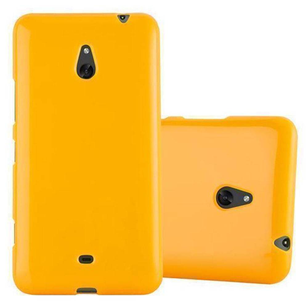 Cadorabo Schutzhülle für Nokia Lumia 1320 Hülle in Gelb TPU Etui Hülle Case Cover