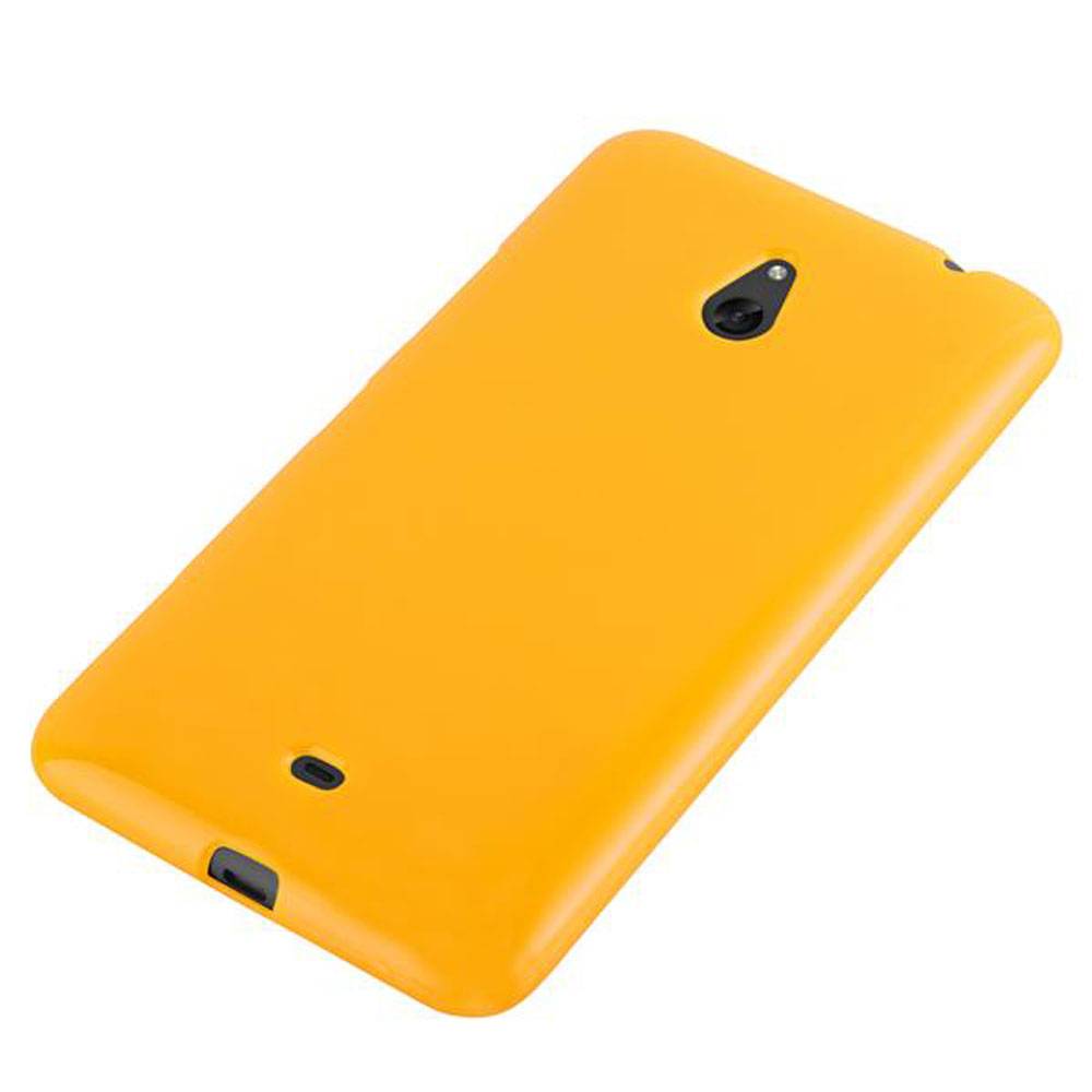 Cadorabo Schutzhülle für Nokia Lumia 1320 Hülle in Gelb TPU Etui Hülle Case Cover