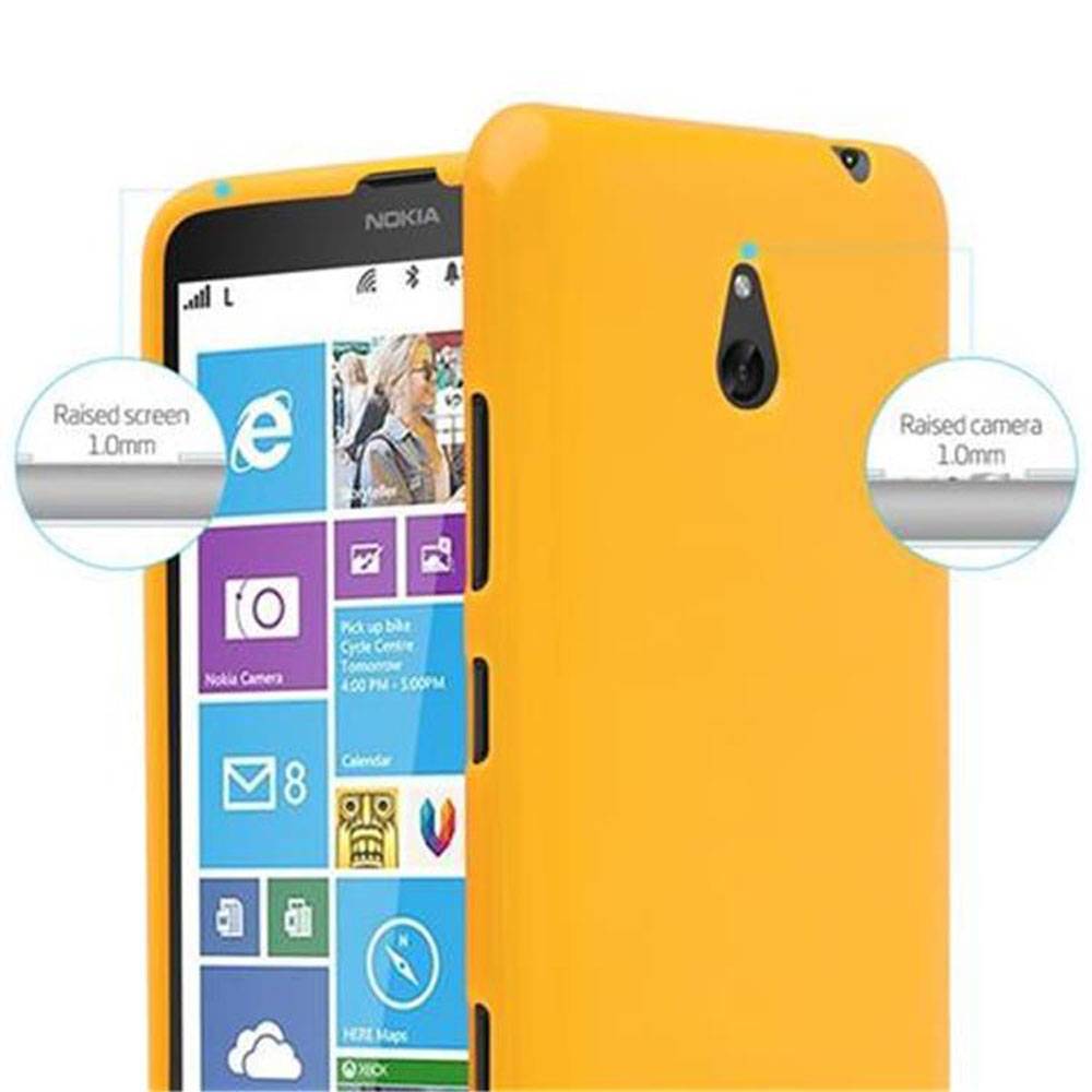 Cadorabo Schutzhülle für Nokia Lumia 1320 Hülle in Gelb TPU Etui Hülle Case Cover
