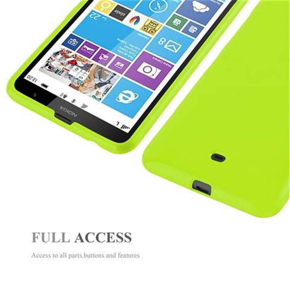 Cadorabo Schutzhülle für Nokia Lumia 1320 Hülle in Grün TPU Etui Hülle Case Cover