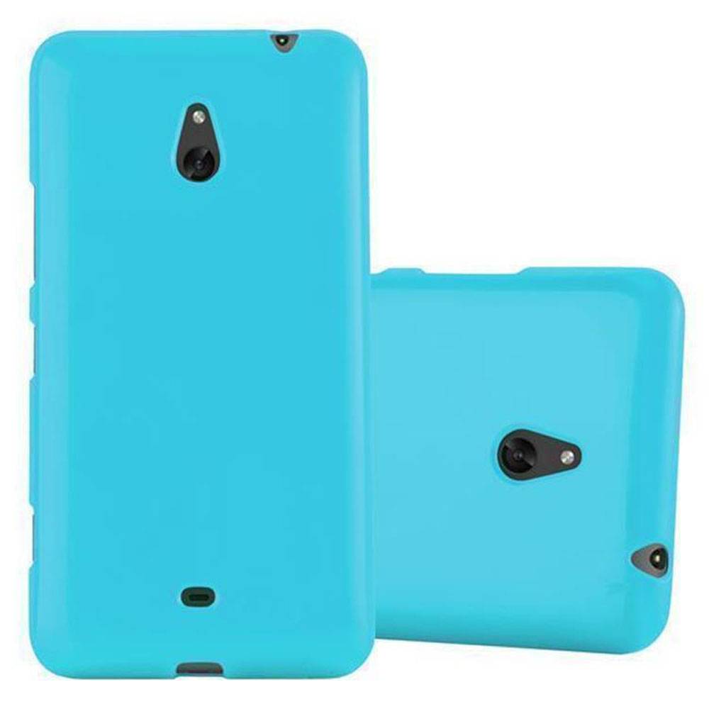 Cadorabo Schutzhülle für Nokia Lumia 1320 Hülle in Blau TPU Etui Hülle Case Cover