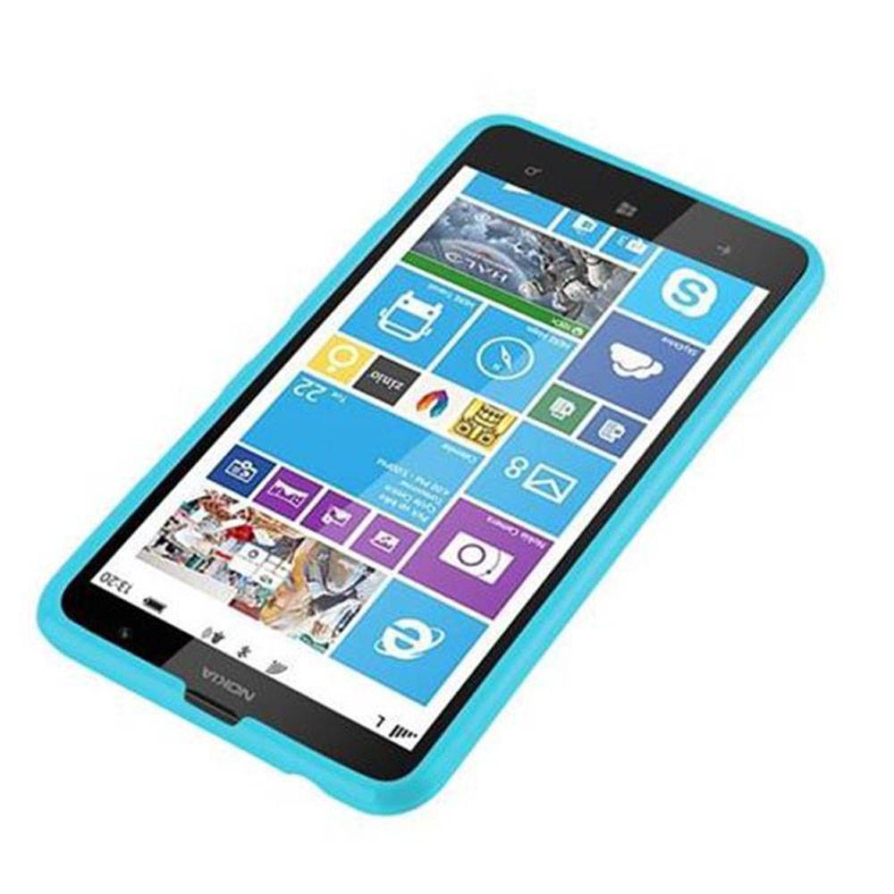 Cadorabo Schutzhülle für Nokia Lumia 1320 Hülle in Blau TPU Etui Hülle Case Cover
