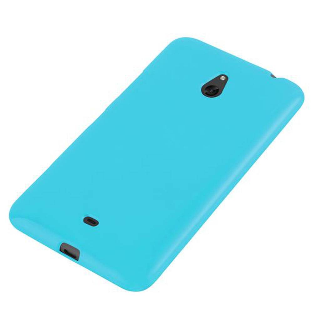 Cadorabo Schutzhülle für Nokia Lumia 1320 Hülle in Blau TPU Etui Hülle Case Cover