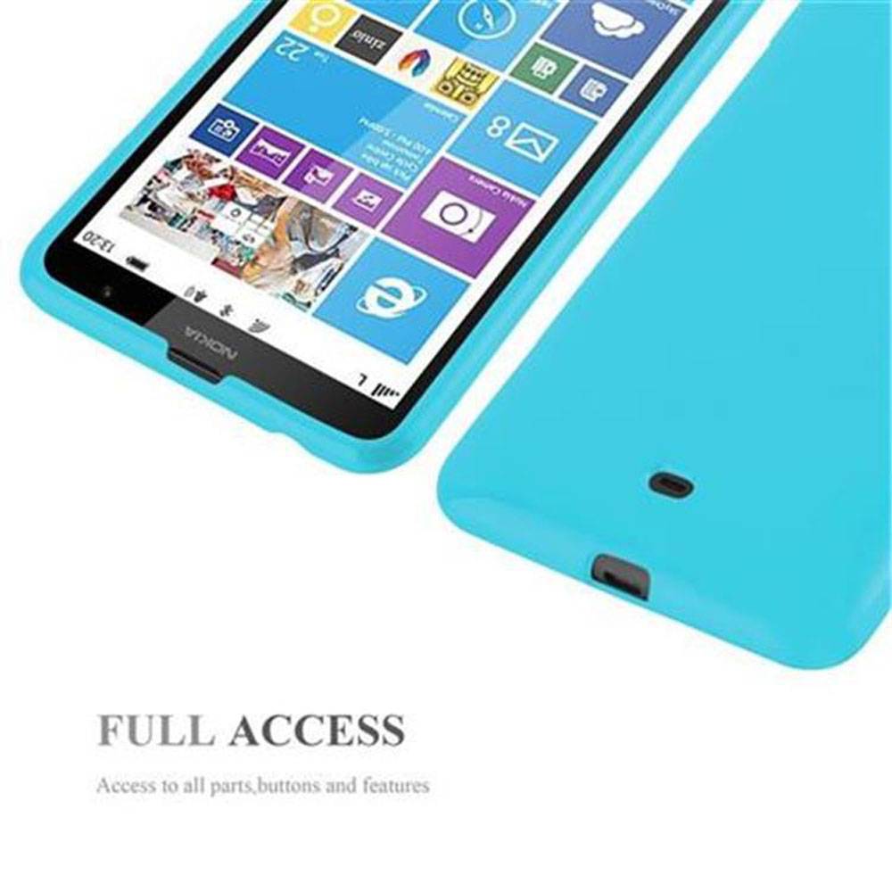 Cadorabo Schutzhülle für Nokia Lumia 1320 Hülle in Blau TPU Etui Hülle Case Cover
