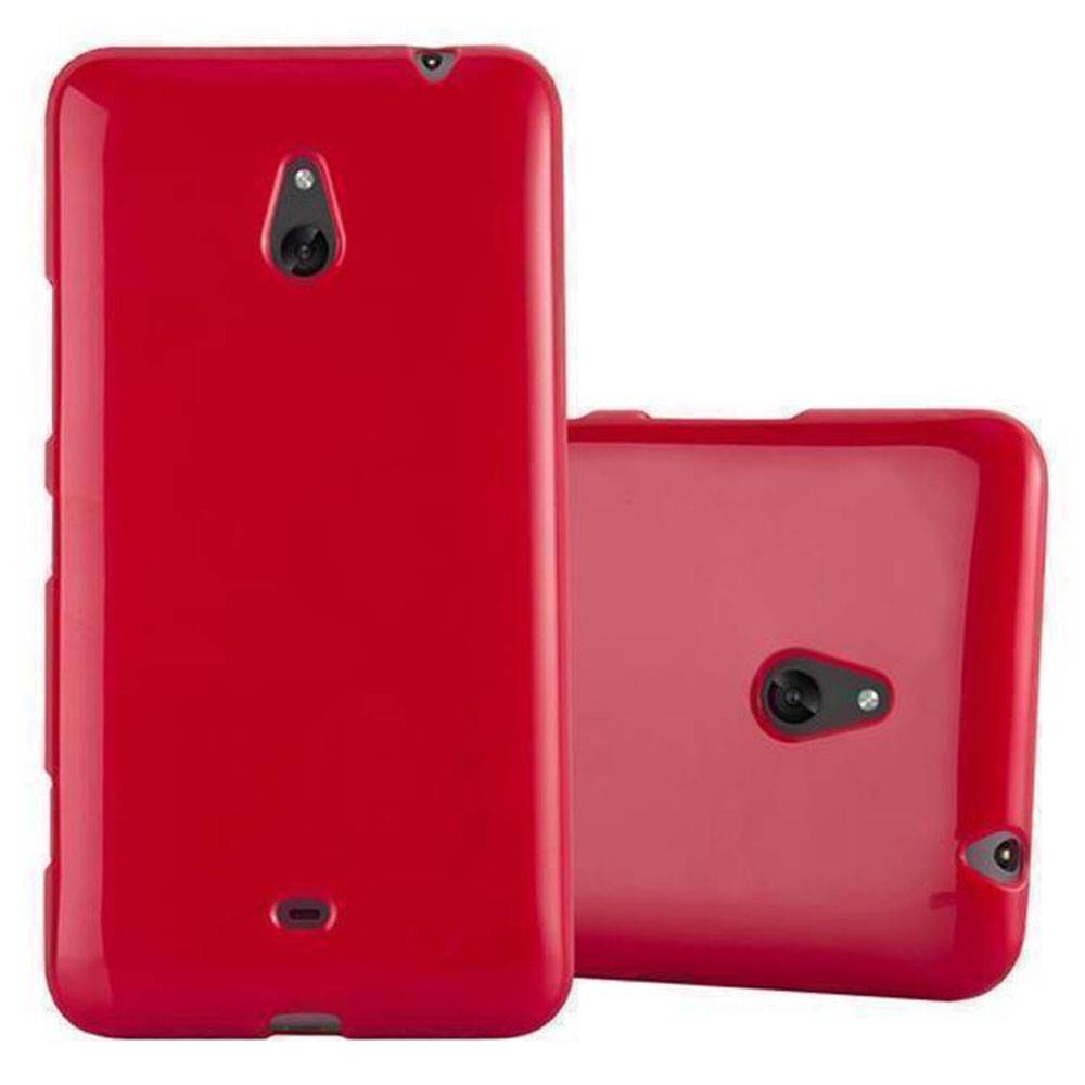 Cadorabo Schutzhülle für Nokia Lumia 1320 Hülle in Rot TPU Etui Hülle Case Cover