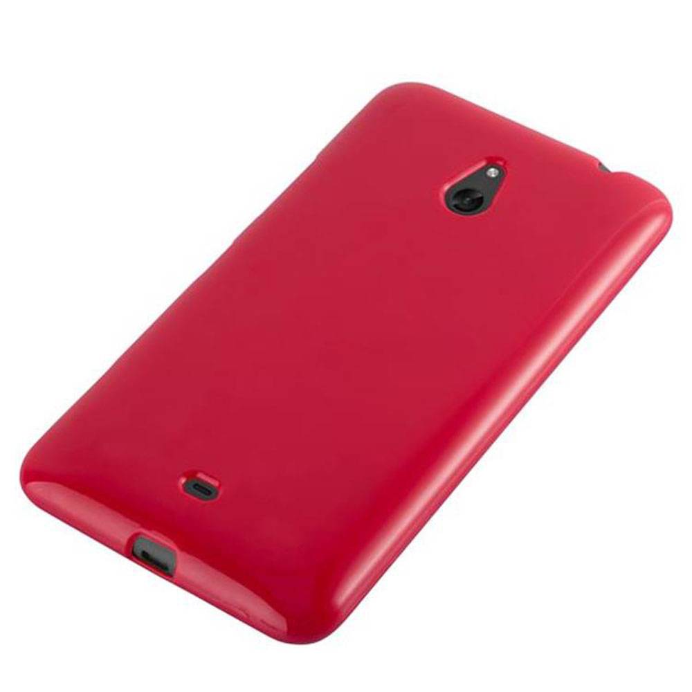 Cadorabo Schutzhülle für Nokia Lumia 1320 Hülle in Rot TPU Etui Hülle Case Cover