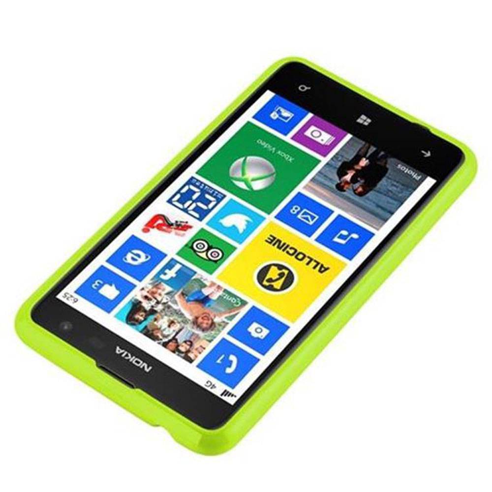 Cadorabo Schutzhülle für Nokia Lumia 625 Hülle in Grün TPU Etui Hülle Case Cover