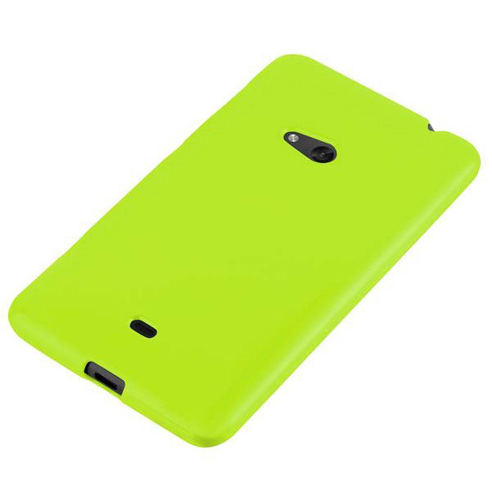 Cadorabo Schutzhülle für Nokia Lumia 625 Hülle in Grün TPU Etui Hülle Case Cover