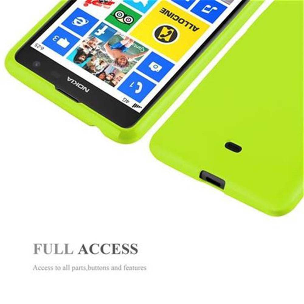 Cadorabo Schutzhülle für Nokia Lumia 625 Hülle in Grün TPU Etui Hülle Case Cover