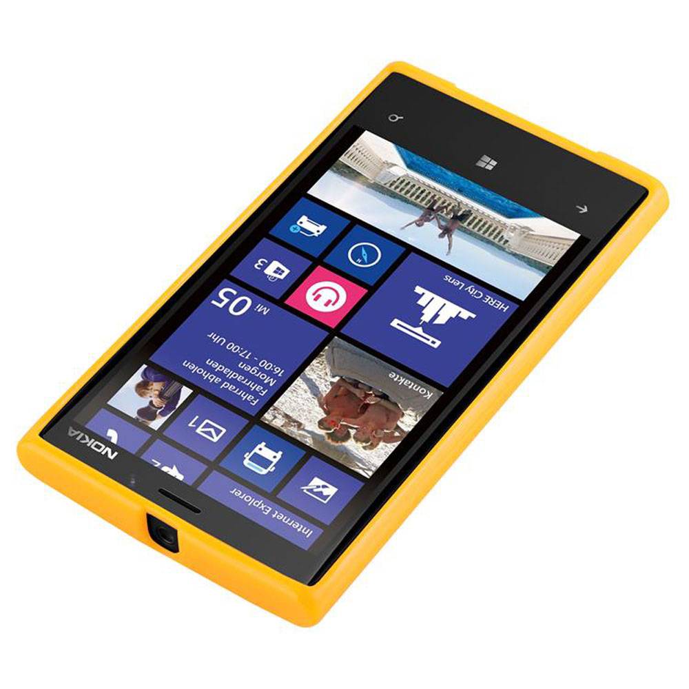 Cadorabo Schutzhülle für Nokia Lumia 920 Hülle in Gelb TPU Etui Hülle Case Cover
