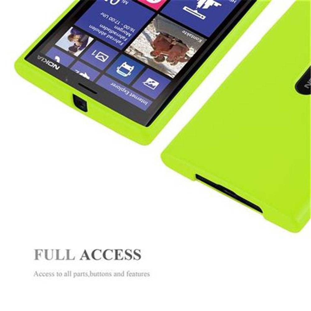 Cadorabo Schutzhülle für Nokia Lumia 920 Hülle in Grün TPU Etui Hülle Case Cover