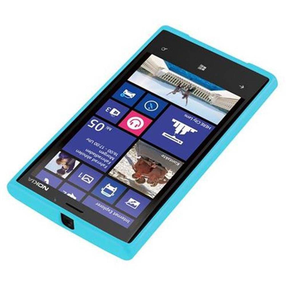 Cadorabo Schutzhülle für Nokia Lumia 920 Hülle in Blau TPU Etui Hülle Case Cover