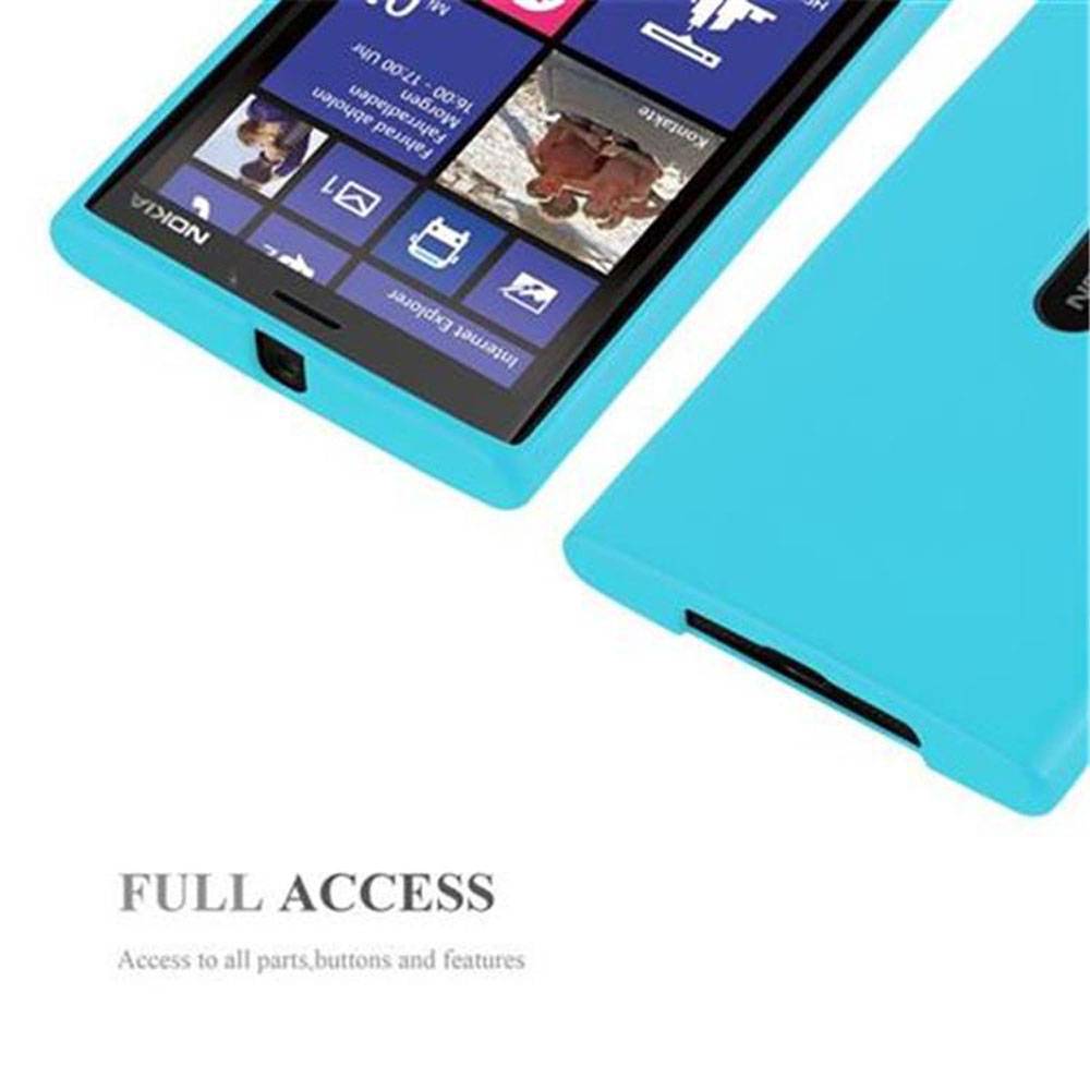 Cadorabo Schutzhülle für Nokia Lumia 920 Hülle in Blau TPU Etui Hülle Case Cover