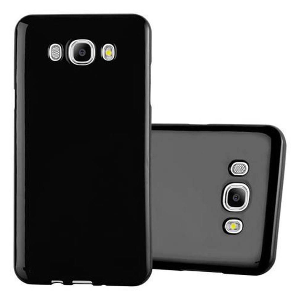 Cadorabo Schutzhülle für Samsung Galaxy J5 2015 Hülle in Schwarz TPU Etui Hülle Case Cover