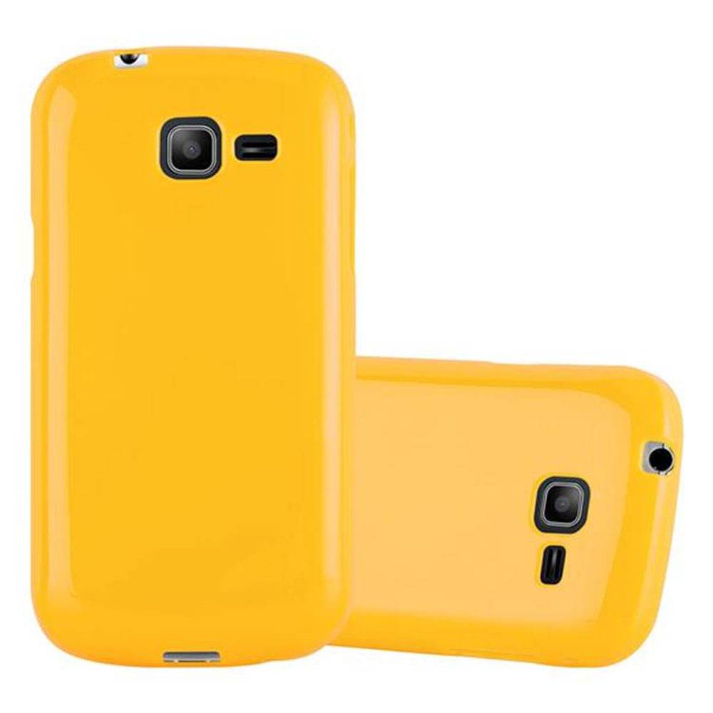Cadorabo Schutzhülle für Samsung Galaxy TREND LITE Hülle in Gelb TPU Etui Hülle Case Cover