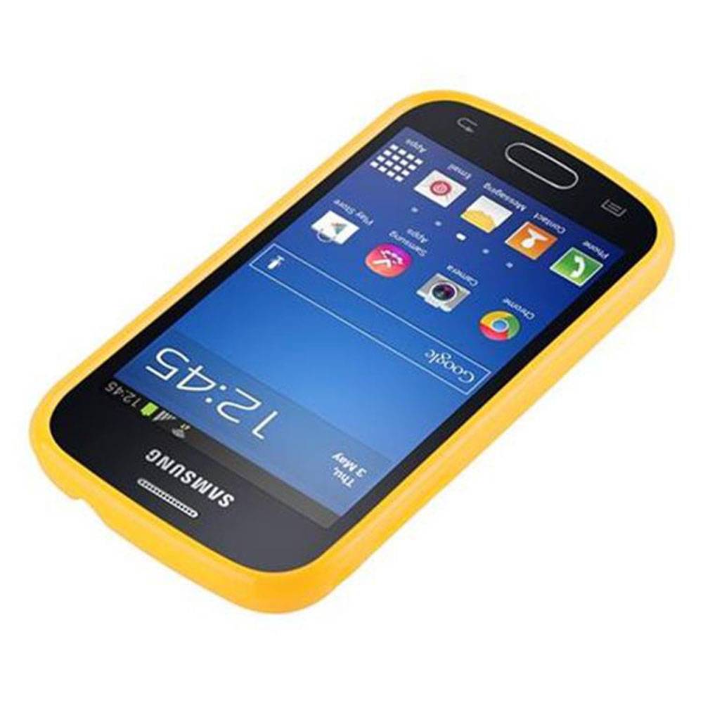 Cadorabo Schutzhülle für Samsung Galaxy TREND LITE Hülle in Gelb TPU Etui Hülle Case Cover