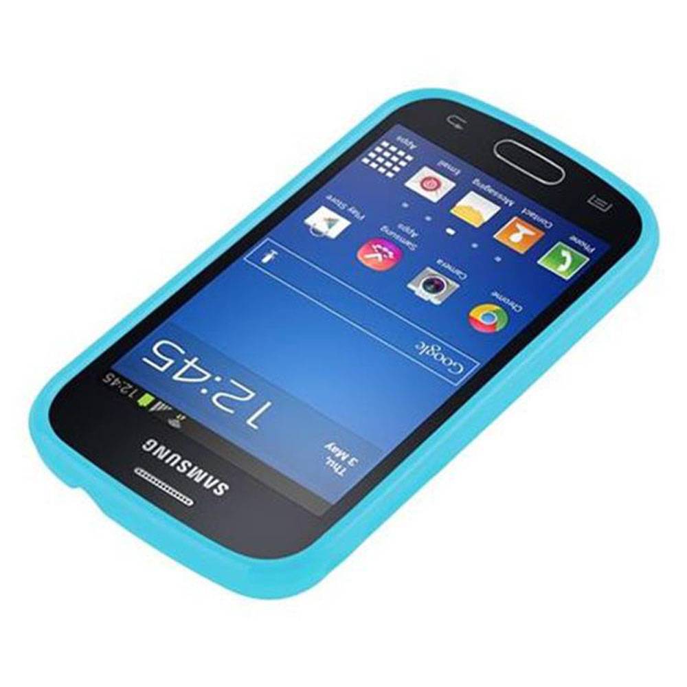 Cadorabo Schutzhülle für Samsung Galaxy TREND LITE Hülle in Blau TPU Etui Hülle Case Cover