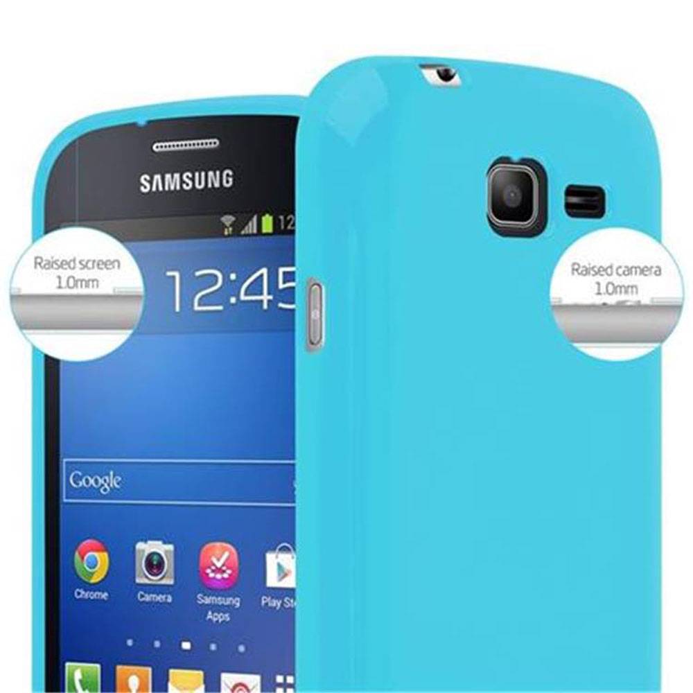 Cadorabo Schutzhülle für Samsung Galaxy TREND LITE Hülle in Blau TPU Etui Hülle Case Cover