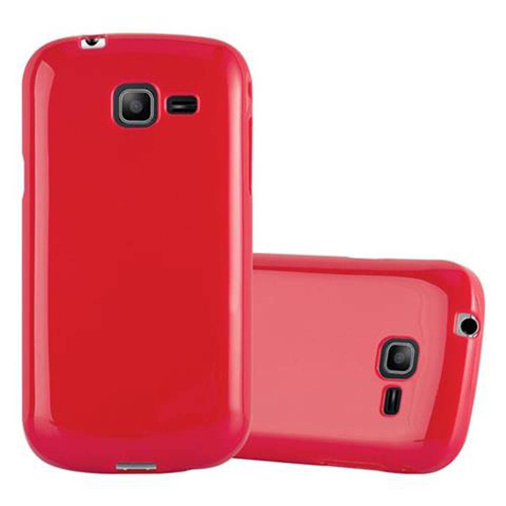 Cadorabo Schutzhülle für Samsung Galaxy TREND LITE Hülle in Rot TPU Etui Hülle Case Cover