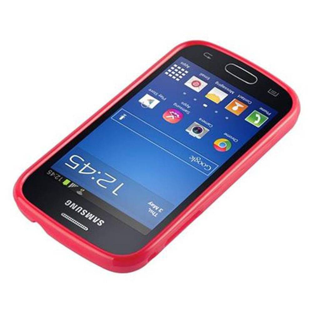 Cadorabo Schutzhülle für Samsung Galaxy TREND LITE Hülle in Rot TPU Etui Hülle Case Cover