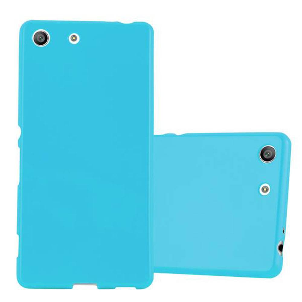 Cadorabo Schutzhülle für Sony Xperia M5 Hülle in Blau TPU Etui Hülle Case Cover