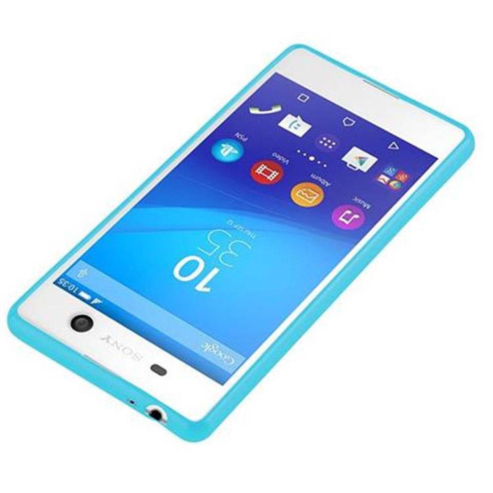 Cadorabo Schutzhülle für Sony Xperia M5 Hülle in Blau TPU Etui Hülle Case Cover