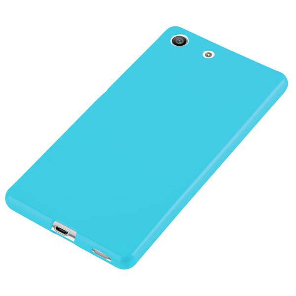 Cadorabo Schutzhülle für Sony Xperia M5 Hülle in Blau TPU Etui Hülle Case Cover